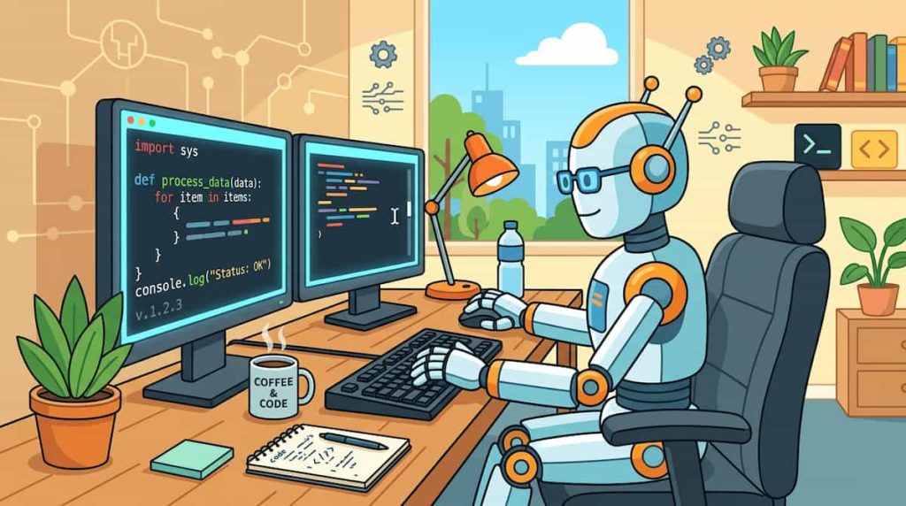 AIがコーディングしている